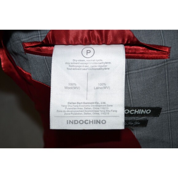 Indochino 100% Wool Grey plaid Sports Coat blazer suit jacket Sz 42 - Excellent‎ - Picture 11 of 16